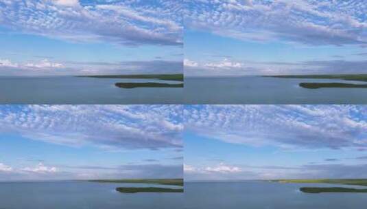 内蒙古呼伦湖航拍高清在线视频素材下载