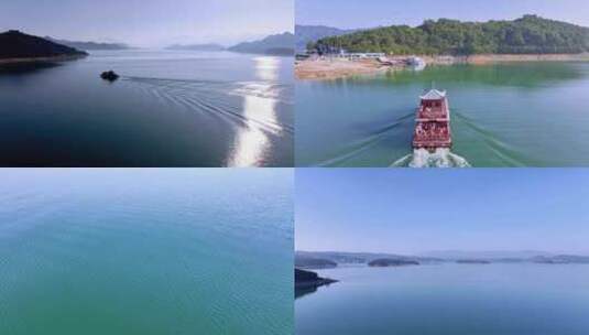 郴州东江湖游船高清在线视频素材下载