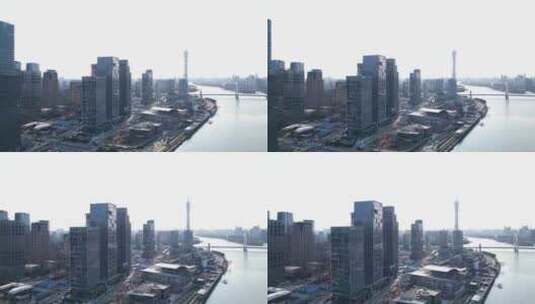 广州海珠琶洲航拍高清在线视频素材下载