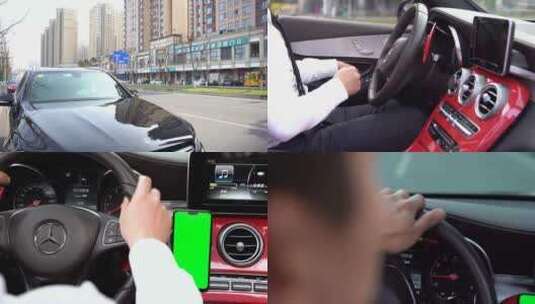 城市道路开车高清在线视频素材下载