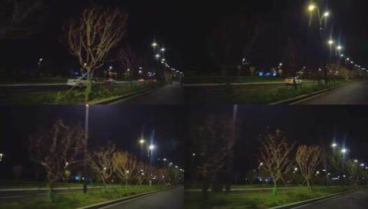 城市夜晚马路夜景汽车车辆车流视频素材高清在线视频素材下载