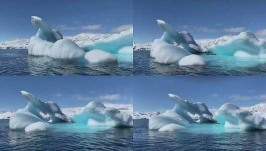 特写阳光下北极冰川风景高清在线视频素材下载