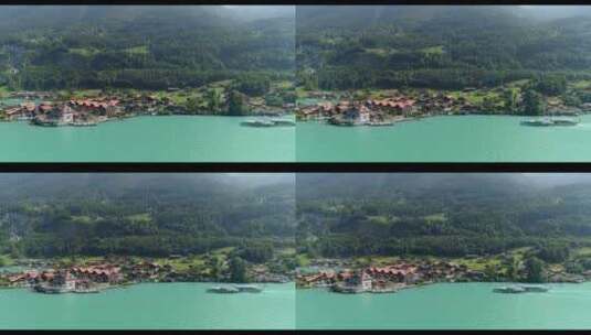 瑞士Iseltwald村和Brienz湖高清在线视频素材下载