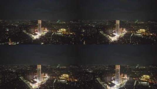 广东中山市城市夜景灯光高清在线视频素材下载