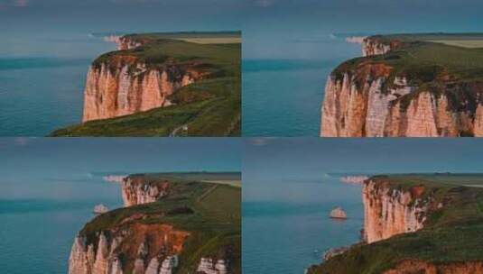 Etretat，诺曼底，海岸，海高清在线视频素材下载