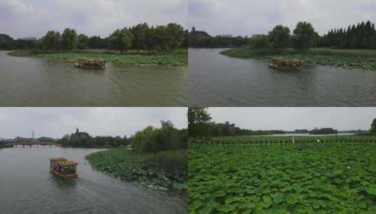 江苏省镇江市金山寺游船素材高清在线视频素材下载