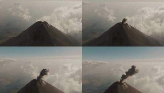 火山，烟雾，危地马拉，火地岛高清在线视频素材下载