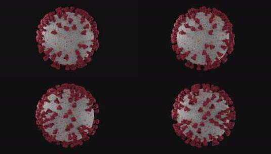 COVID19大流行性病毒的3D渲染医学高清在线视频素材下载