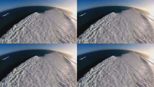 高空俯瞰大海海浪景观高清在线视频素材下载