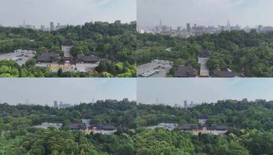 合集湖北武汉黄鹤楼景区大门航拍高清在线视频素材下载