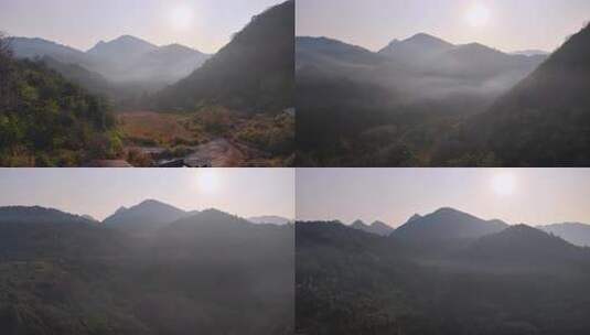 山间日出自然风光全景高清在线视频素材下载