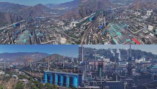 攀枝花钒钛钢铁厂攀钢集团航拍4K高清在线视频素材下载