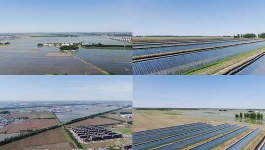 农田蔬菜大棚俯瞰全景高清在线视频素材下载