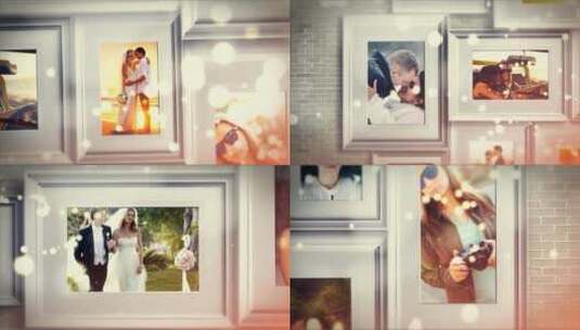 温馨浪漫照片集婚礼回忆AE模板高清AE视频素材下载