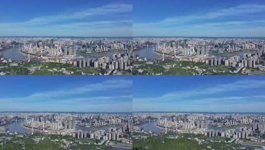 重庆朝天门渝中区地标建筑航拍高清在线视频素材下载