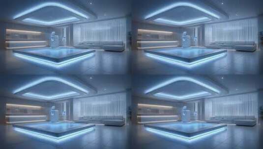 未来科技感休息厅的宁静氛围高清在线视频素材下载