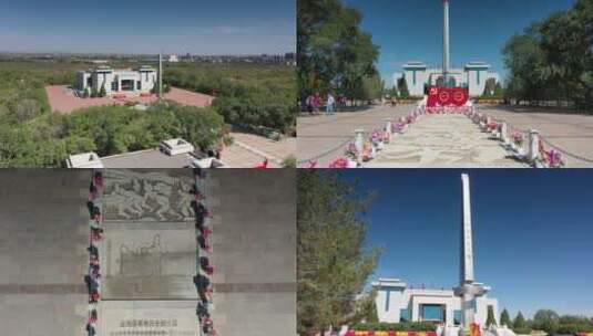 盐池革命纪念馆图文展示高清在线视频素材下载