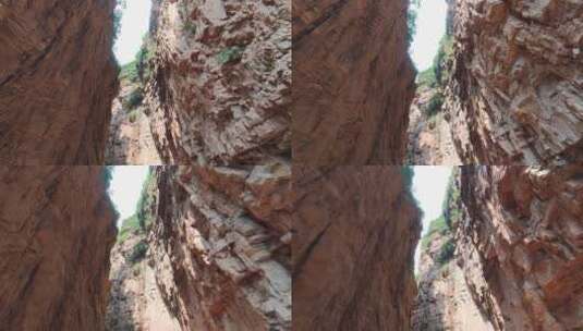 动态摄影第一视角穿行在高山峡谷高清在线视频素材下载