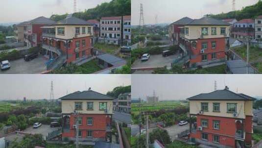 航拍农村住宅现代建筑高清在线视频素材下载