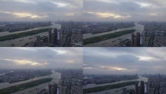 广州天河三溪金融城鱼珠港保利风起云涌高清在线视频素材下载