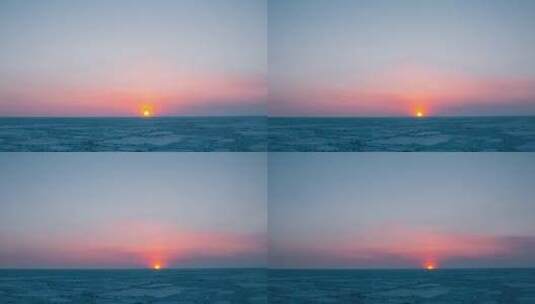 极地的日落景观高清在线视频素材下载