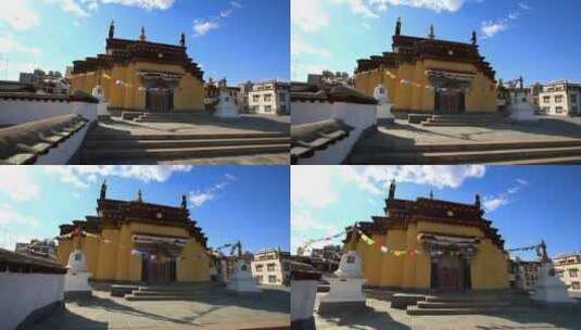 大昭寺布达拉宫西藏民宿建筑高清在线视频素材下载