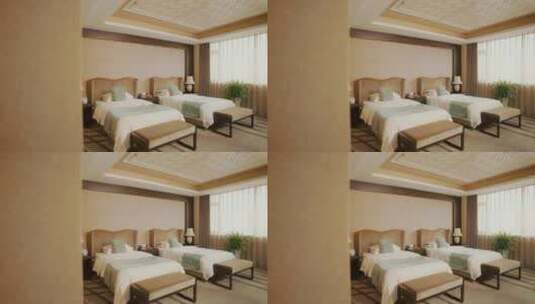 豪华酒店套房新中式风格传统中式风格高清在线视频素材下载