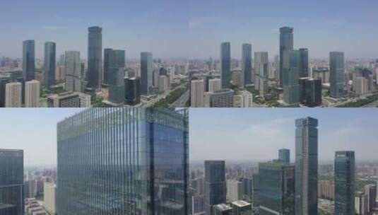 航拍西安高新 金融中心 航拍金融大厦 4K高清在线视频素材下载