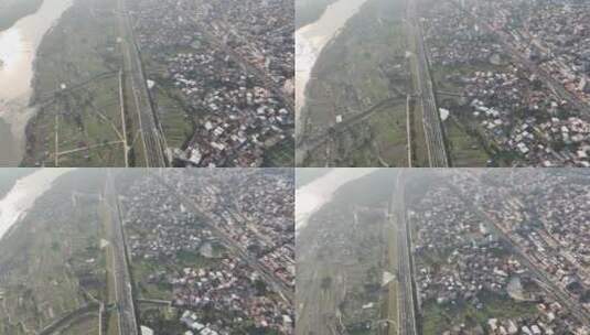 乡村公路交通国道航拍道路汽车行驶农村马路高清在线视频素材下载