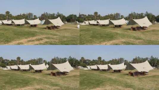 房车帐篷露营地高清在线视频素材下载