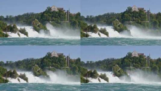 莱茵瀑布景观高清在线视频素材下载