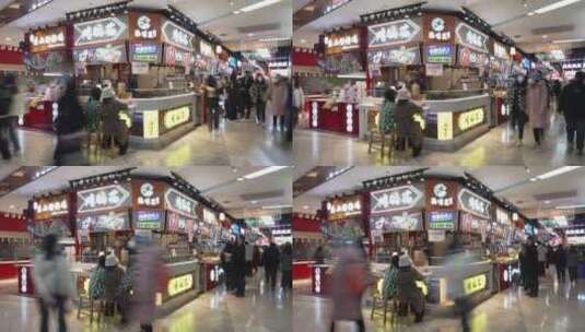 重庆观音桥步行街美食街高清在线视频素材下载