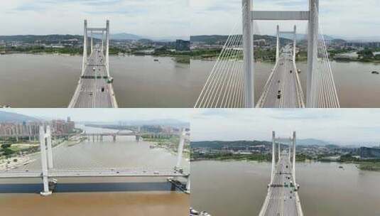 合集福建福州魁浦大桥交通航拍高清在线视频素材下载