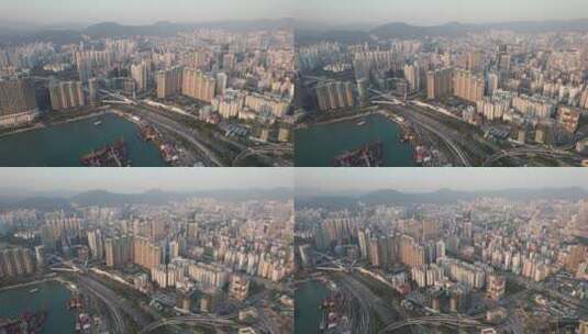 香港九龙区居民楼航拍大景高清在线视频素材下载
