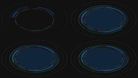 【透明通道】科技圆圈高清在线视频素材下载