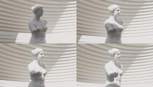 维纳斯 断臂维纳斯 雕塑 光影 艺术 艺术馆高清在线视频素材下载