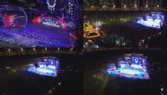 贵州台江晚会开幕式舞台表演活动高清在线视频素材下载