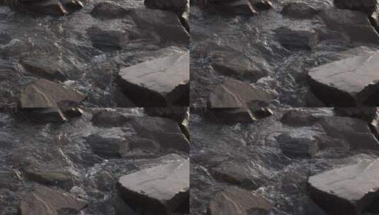 石缝中的溪流【慢动作】高清在线视频素材下载