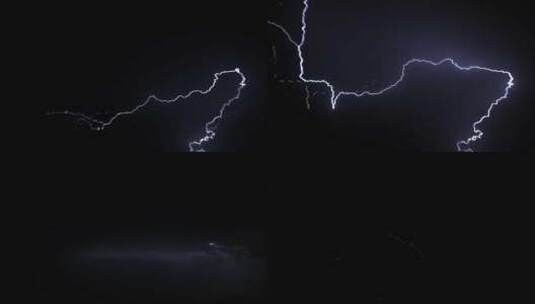 海面上的闪电电闪雷鸣电弧电流风暴高清在线视频素材下载