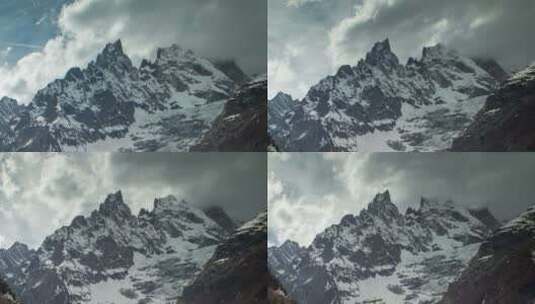 科马约尔阿尔卑斯山意大利山脉雪峰滑雪高清在线视频素材下载