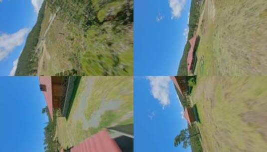 多米尼加共和国新山谷金字塔上空的疯狂自由式无人机fpv pov。垂直格式高清在线视频素材下载