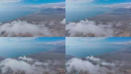 【正版4K素材】航拍新疆赛里木湖高清在线视频素材下载