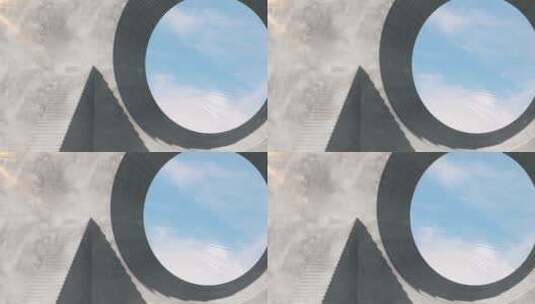 3D楼梯圆形天空动画高清在线视频素材下载