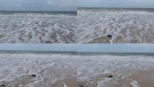 海边沙滩海浪高清在线视频素材下载