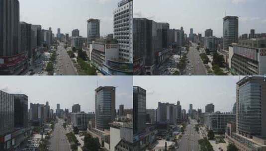 楼宇间的城市道路高清在线视频素材下载