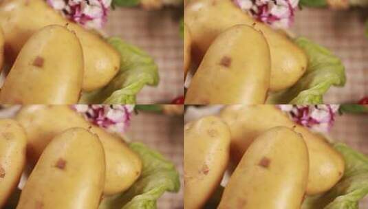 优质淀粉土豆马铃薯高清在线视频素材下载