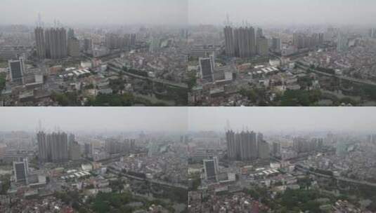 城市雾霾天高清在线视频素材下载