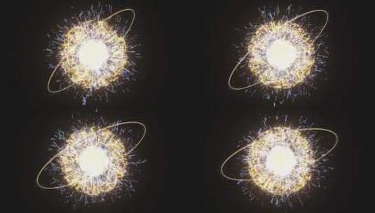 球形金色火花能量球高清在线视频素材下载
