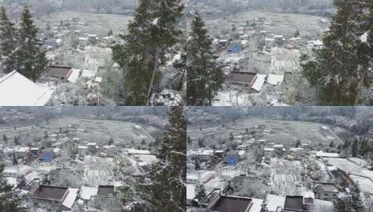 航拍大山农村风景高清在线视频素材下载