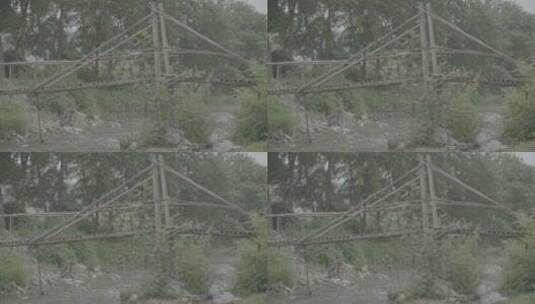 旧时农村的木桥log高清在线视频素材下载